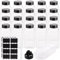LOLYSIC 20 Pack Plasitc Spice Jars Bottles with Shaker Lid, 480ml 16oz Kitchen Empty Seasoning Jars with Pen & Stickers, Reusable Square Spice Bottles for Storing Spice, Herbs & Powder