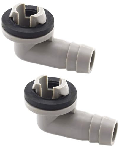 2Pcs Elbow Air Conditioner Drain Hose Connector Drain Tube Fitting Replacement Part for Split Unit & Window AC Unit - 15mm