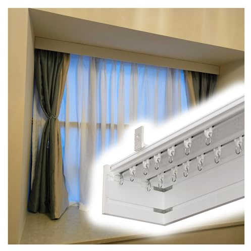 DoubleSided Window Valance Box & Curtain Rod Cover – 2 to 30 Feet for Living Rooms & Hotels – Ceiling/Wall Mount Acoustic Panel Elegant Curtain Solution