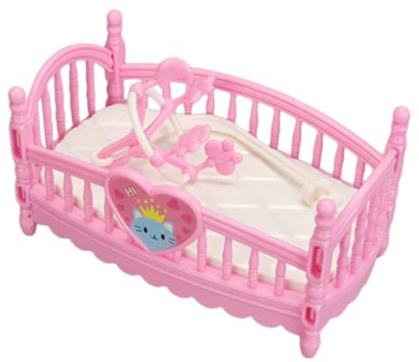 XIAOXIAOYU Maison de - Lit de bébé - Meubles de Jeu - Maison de - Accessoires pour Jeux de rôle - Décoration de Salle de Jeux - Objet de Collection pour - Familles - Jouet