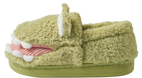 Generisch Hausschuhe Damen Tiere Plüsch Pantoffeln Winter Warme Hausstiefel Winterboots Offener Mund Hausschlappen Gemütlich Weiches Plüschhausschuh Kuschelhausschuhe Winterschuhe Wärmeschuhe