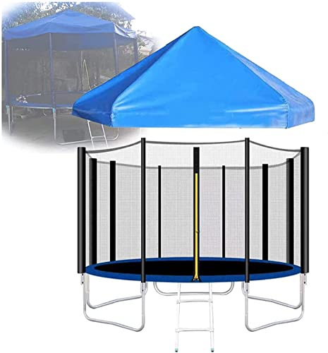Bâche de protection solaire pour trampoline d'extérieur avec cadre – Tente imperméable pour jardin Fitness protège contre le soleil, la pluie et la neige – Idéal pour jouer en plein air
