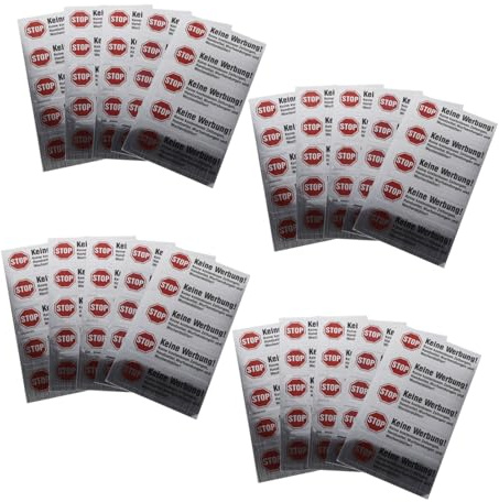 Ciieeo 100 Pièces Panneau D'avertissement Adhésif pour Boîte aux Lettres, Installation Simple, Papier Étanche, pour Usage Extérieur à Domicile