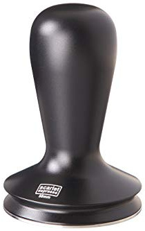 scarlet espresso Nero tamper for baristas with ergonomic aluminium handle and stainless steel base 58 mm Black