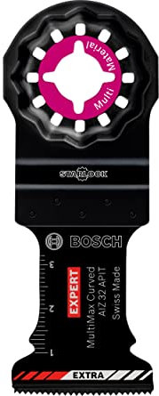Bosch Professional 1 x Hojas de multiherramienta Expert MultiMax AIZ 32 APIT, para Láminas de acero inoxidable, Anchura 32 mm, Accesorios Multiherramienta