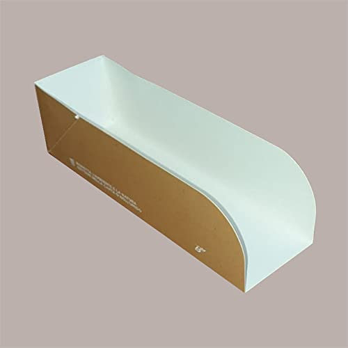 Lucgel Contenitore Porta Hot Dog Wurstel Aperto Carta Bio Compost Grande Monouso 25x7H5cm - 100 pezzi -