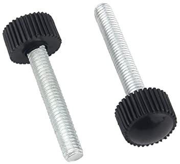 MOOPW M6 x 16mm 20 Pcs Tornillos Cabeza moleteada Redonda Ajustable Perilla Acero al carbono Manija Apretarse Tornillos de pulgar Tornillo de sujeción Plástico Agarre