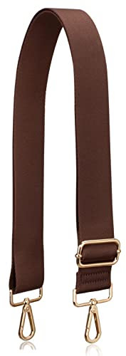 Allzedream - Correa gruesa de repuesto ajustable para bolso cruzado, Herrajes marrón oscuro y dorado, Wide:1.5 inch, Moderno