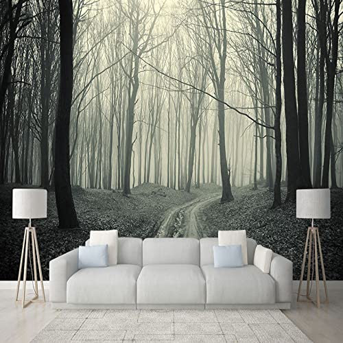 GDPOOTREE 3D Wallpaper Retro Foggy Forest Tree Photo Mural Living Room Tv Sofa Restaurant Creative Wall Paper 150Cm(L)*105Cm(H)