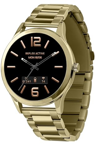 Reflex Active Series 31 Amoled Smart Calling Watch for Women Men with Bluetooth, 1.19'', Fitness Tracker, Blood Oxygen, Heart Rate Monitoring and Stainless Steel Bracelet Compatible with Android IOS