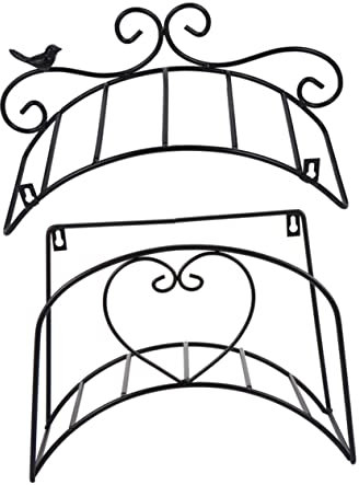 YARNOW 2pezzi Gancio Per Tubo Flessibile Da Giardino Staffa Porta Tubo Da Appendere Parete Realizzato in Ferro Di Resistente Freddo e Sole Per Uso Interno Ed Esterno