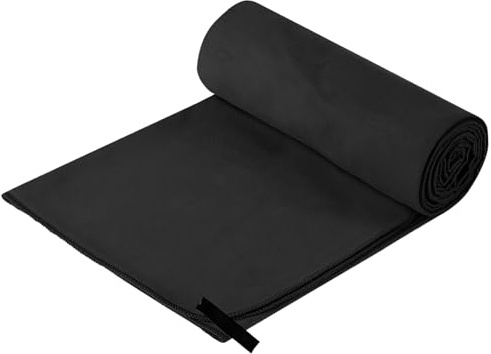 huipinghu Microfibre Travel Towel Quick Ultra Soft, Lightweight Gym Towel Dry, Super Absorbent Compact Camping Towel for Sports Gym Camping Yoga Beach Hiking Swimming (Black, 60 * 122cm)