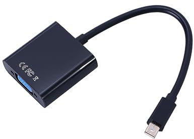 LABRIMP Adattatore Mini Displayport a Vga Convertitore Video Esterno 1080p, Supporto Multi-display Per Monitor Vga Aggiuntivi, Senza Alimentazione Esterna, Compatibile Con Pc e Proiettori