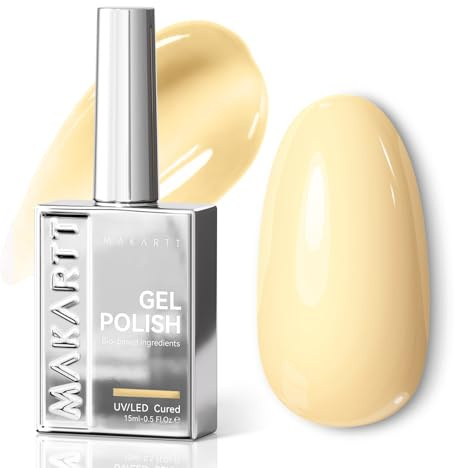 Makartt Butter Yellow Gel Nagellack UV 15ml 1-Schicht volle Deckkraft