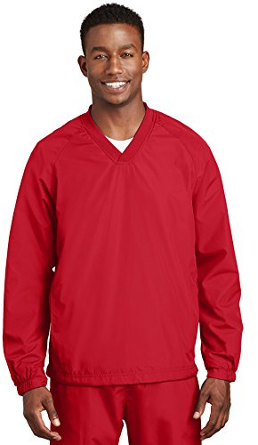 SPORT-TEK Unisex V-Neck Raglan Wind Shirt