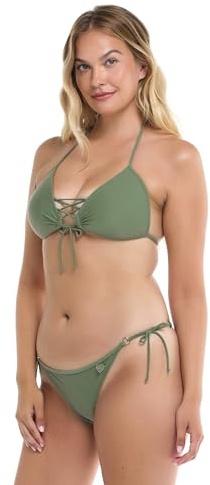Body Glove Women's Baby Love Molded Cup Push Up Triangle Bikini Top Swimsuit, Cactus, XL