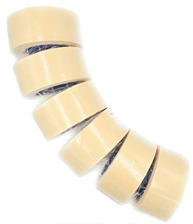 ACIT Cinta de carrocero para pintar, cinta de papel para enmascarar, Masking Tape, cinta de pintor, excelente adhesión (6 Rollos 50 mm), No Deja Ningún Residuo