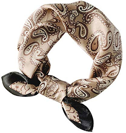 MEISEE 100% mullbärssilke lång halsduk för kvinnor stor solskärm sjalar sjalar huvudhalsduk och halsband håromslag förpackade i presentförpackning, A20 Khaki, 53cm*53cm