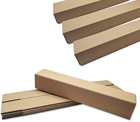 verpacking Versandhülsen eckig 630 x 105 x 105 mm Braun (Außenmaß 640 x 110 x 110 mm) 1 wellig Versandkarton DHL konform Versandrolle Versandrohr langer Faltkarton (10 Stück)