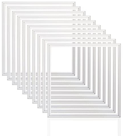 Xtend EcoLight 10x LED Panel 62x62 cm Einbaurahmenweiß Aluminium Montagerahmen Wand & Decke Einbau schraublos Unterputzrahmen