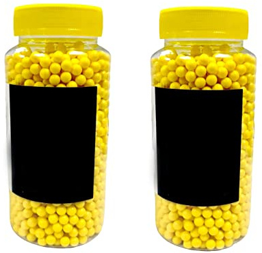 PNJB, High Grade 0.12g Yellow BB Pellets (Gun is not included), Biodegradable Plastic Shooting Firing Balls, Biodegradable Plastic BB Bullets for Toy Guns, Shooting Firing Balls for Airsoft Gun