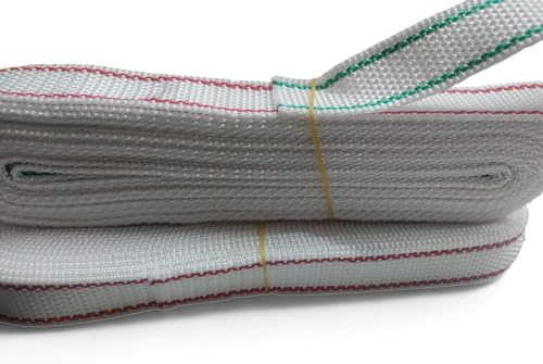 2 Cintino per tapparelle avvolgibili 20 mm bianco e rosso per porte e finestre resistente 2 pezzi (2, 5.0 Mt (per Finestre))