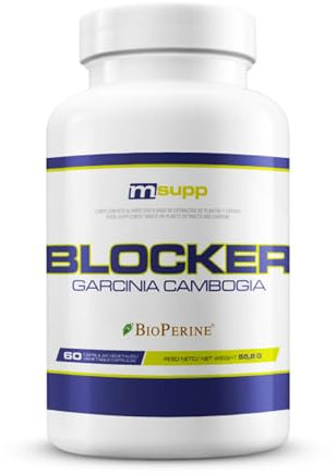 MM Supplements - Blocker - Garcinia Cambogia - Bote de 60 Cápsulas - Quemagrasas Potente para Adelgazar - Ayuda a Perder Peso - Disminuye el Apetito - Aumenta la Energía