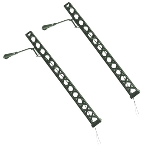 DIYEAH 2pcs Mini Lampe Décorative pour Modèle de Train Miniature 1/87 Vert en Acier Inoxydable et Abs, Facile à Installer et Retirer, Décoration pour Table à Sable
