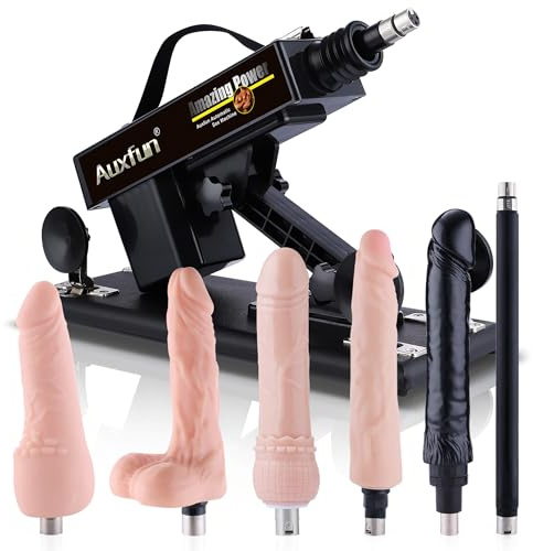 Automatic Sex Machine for Men and Women Thrusting Dildo Machine for Male and Female Adult Toys Adjustable Love Machine with Big Black Dildos 3XLR Accesseries
