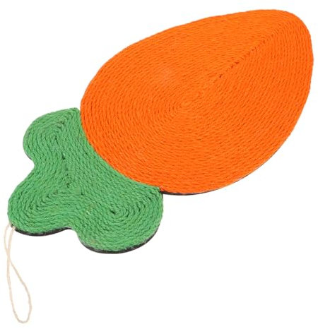 BUGUUYO Katze kratzmatte verschleißfester Kat-Schleifteller Anti-Katzenkratzer katzenkratzmatte kratzmatte für Katzen rutschfeste Katzenunterlage Katzenspielzeug für drinnen Sisal Orange