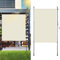Jaxguom Klemmmarkise Senkrechtmarkise außen 150x270cm Ausziehbar, Vertikalmarkise mit Handkurbel ohne Bohren, Balkon-Sichtschutz & Windschutz für Garten & Terrasse, Beige