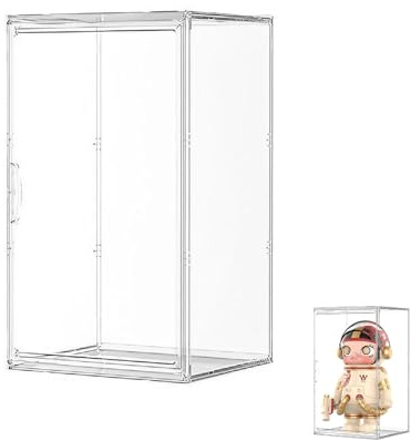 Siyecioa Vetrinetta Espositiva, Vetrina Trasparente Acrilico con Porta per Vetrina Espositiva Collezionismo, Teca Plexiglass, Vetrina per Pop Figure, Modello automobilistico, Grande