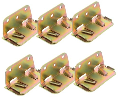 Operitacx Soportes De Cabecero Forma De u 1,8 Mm 6 Piezas Sujetadores Metálicos Para Barandilla De Cama Instalación Rápida y Desmontaje Fácil Soporte Para Armazón De Cama Robusto Uso Doméstico