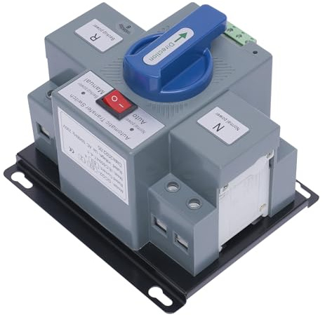 Interruttore di trasferimento automatico Dual Power, 63 A/220 V, interruttore di emergenza, commutazione di rete, funzionamento automatico, interruttore di trasmissione per casa, impianti solari (4 P