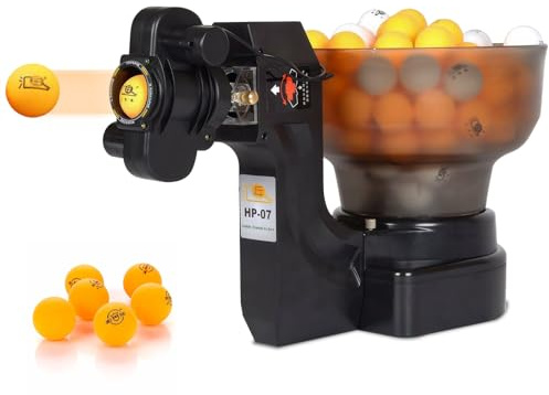 Zertylre Robot da ping pong, macchina da ping pong, adatto per palline da tennis da tavolo da 40 mm, macchina da ping pong automatica per allenamento, che può contenere circa 110 palline da ping pong