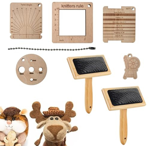 Brosses À À Carder À La Main-ensemble D'outils De Cardage De Avec Brosses Robustes, Peignes À De 8 Pièces Pour Un Cardage Précis, Préparation Du Fil Et Des Fibres De, Parfait P