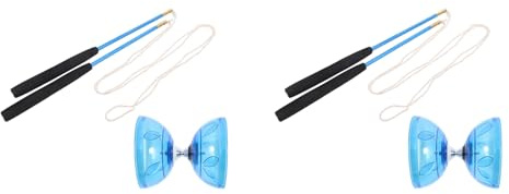 Rastapulz 2 x tre-lager diabolo fitness-leksak utomhus spel diabolo spel diabolo leksak för äldre barn