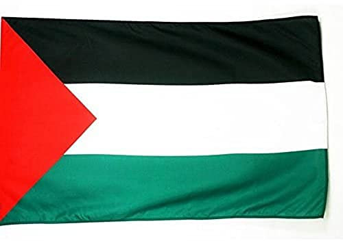 AZ FLAG - Drapeau Palestine - 250x150 cm - Grand Drapeau Palestinien 100% Polyester Avec Fourreau et cordelette - Pavillon 300 g