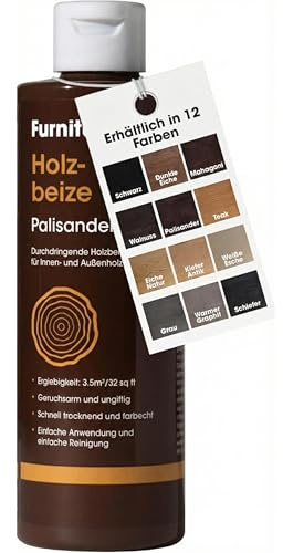 Furniture Clinic Wood Stain (Rosewood) – Fast Drying, Highly Concentrated, and Easy-to-Apply Wood Stain for All Indoor & Outdoor Wood – Water Based & Non-Toxic – 500ml