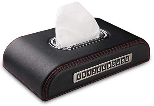 Boîte à serviettes de voiture numérique avec carte de stationnement temporaire