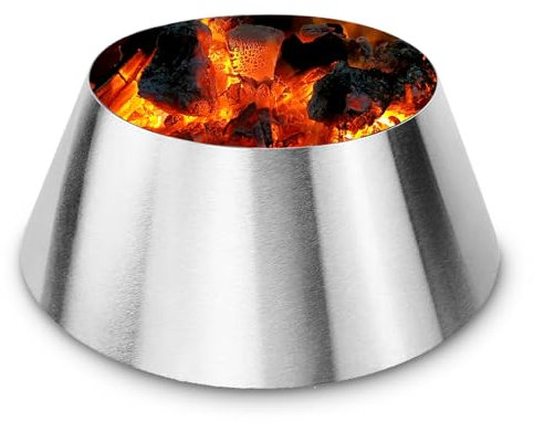 GFTIME Bañera de hidromasaje para Barbacoa Weber 68CM WSM Weber Smokey Mountain Soporte para briquetas de carbón de Acero Inoxidable Accesorio para Parrilla de Barbacoa, Chimenea de carbón en trozos