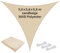 TTL Garden 5,6x5,6x5,6m Sonnensegel Dreieck gleichseitig Sand-beige - Premium Polyester 300D 160g/m² 93% Abschattung - Sonnenschutz & Wetterschutz für Garten, Balkon & Terrasse, mit 3X Schnur 1,5m