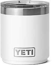 Yeti Rambler 10 oz Stackable Lowball 2.0, Vacuum Insulated, Stainless Steel with MagSlider Lid, White