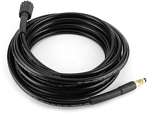 Auto Washer Hose,40MPa/5800PSI High Pressure Water Cleaning Rubber Pipe Fit for K2 K3 K4 K5 (6 Meters)
