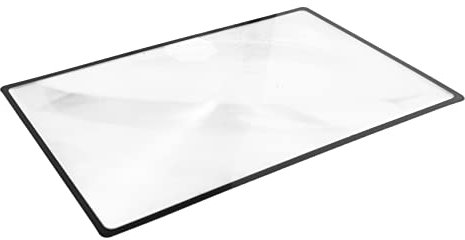 KMHHAG Lesehilfe Blattlupe Leselupe Magnifier Folienlupe Lupe Vergroesserungsglas 3-Zoom Schwarz