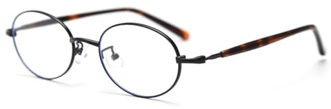 LIGOES Små ovala glas ram metall prescription glasögon för kontor dam retro leopard litterary style eyewears, Svart leopard ram