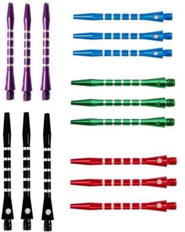 HRLORK 15 Packs Darts Shafts Darts Stems 45MM Aluminium Shafts Multiple Metal Stems Professional Darts Accessories 2BA Shaft