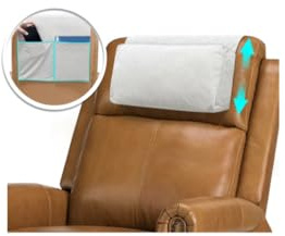 NEPPT Almohadas reclinables para reposacabezas, silla reclinable, almohada para la cabeza, soporte para el cuello, reposacabezas para silla de oficina, sofá, almohada reclinable de cuero, almohada