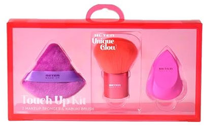 Beter - Set Brocha Kabuki y Esponjas de Maquillaje Unique Glow, Brocha para Rostro y Cuerpo, Esponja Libre de Látex y Borla para Polvos, Beauty Blender, Set Regalo, Navidad