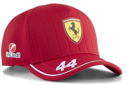 PUMA Scuderia Ferrari F1 2025 Kinder Lewis Hamilton Kappe - Rot - Einheitsgröße